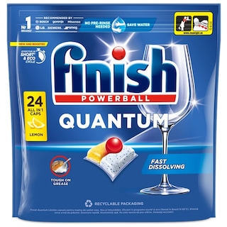 Finish | Detergent pentru masina de spalat vase Quantum, 24 capsule