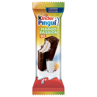 Kinder Pingui | Prajitura cu ciocolata fina, cu crema de lapte, mango si fructul pasiunii 30g