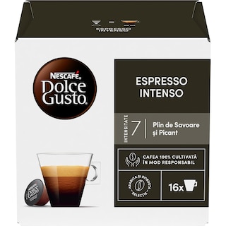 Nescafe | Dolce Gusto | Cafea Espresso Intenso, 16 capsule