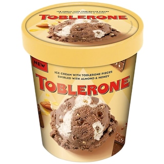 Toblerone | Inghetata cu ciocolata cu lapte, nugat, miere si migdale 307g