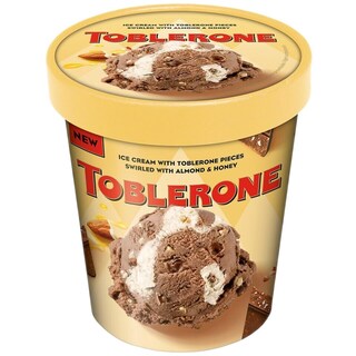 Toblerone | Inghetata cu ciocolata cu lapte, nugat, miere si migdale 307g