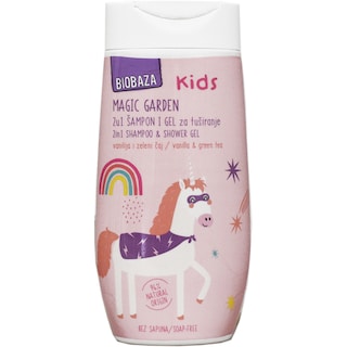 Biobaza | Kids | Sampon si gel de dus pentru copii Magic Garden 250ml