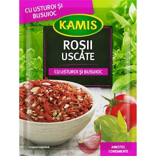 Kamis | Rosii uscate cu busuioc si usturoi 15g