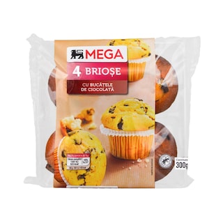 MEGA | Briose cu bucatele de ciocolata 300g
