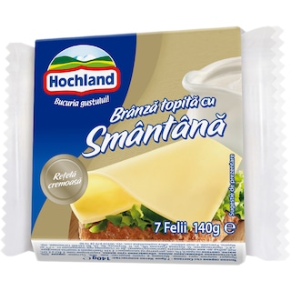 Hochland | Branza topita cu smantana, felii 140g