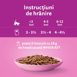 Whiskas | Hrana umeda pentru pui de pisica, Mese Clasice in sos 12x85g
