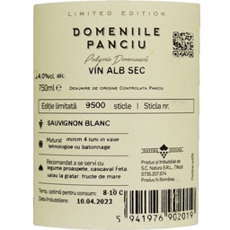 Domeniile Panciu | Vin alb Sauvignon Blanc 0.75L