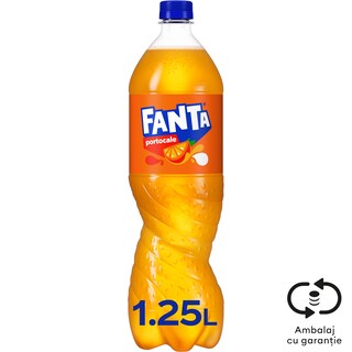 Fanta | Bautura racoritoare carbogazoasa cu suc de portocale 1.25L