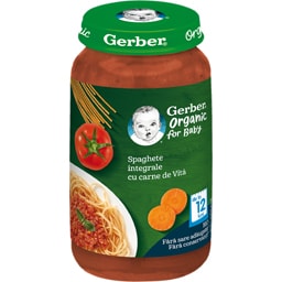 Gerber | Spaghete integrale cu carne de vita 250g