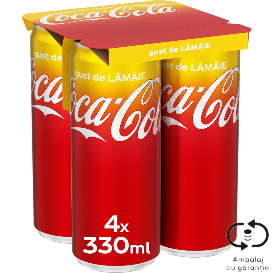 Bautura racoritoare carbogazoasa cu gust de lamaie 4x330ml
