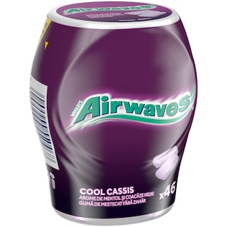 Airwaves | Guma de mestecat fara zahar cu arome de mentol si coacaze negre, 46 buc, 64g