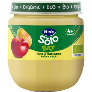 Hero Baby | Piure ecologic de pere si mere, +4 luni 120g