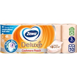 Zewa | Deluxe | Hartie igienica Deluxe Cashmere Peach 3 straturi, 10 role