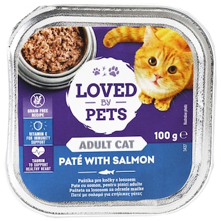 Loved by Pets | Pate cu somon, pentru pisici adulte 100g