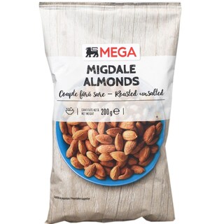 MEGA | Migdale coapte fara sare 200g