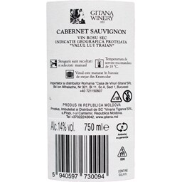 Gitana Winery | Vin rosu sec Cabernet 0.75L