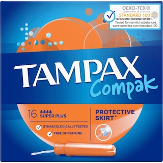 Tampax | Tampoane interne cu aplicator Super Plus, 16 bucati