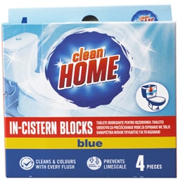Clean Home | Tablete odorizante pentru rezervorul toaletei, 4 bucati