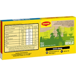 Maggi | Baza pentru mancaruri cu gust de gaina, 12 cuburi 120g
