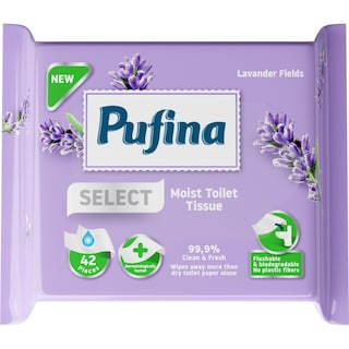 Pufina | Hartie igienica umeda levantica, 42 bucati