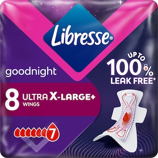 Libresse | Absorbante Goodnight XL, 8 bucati