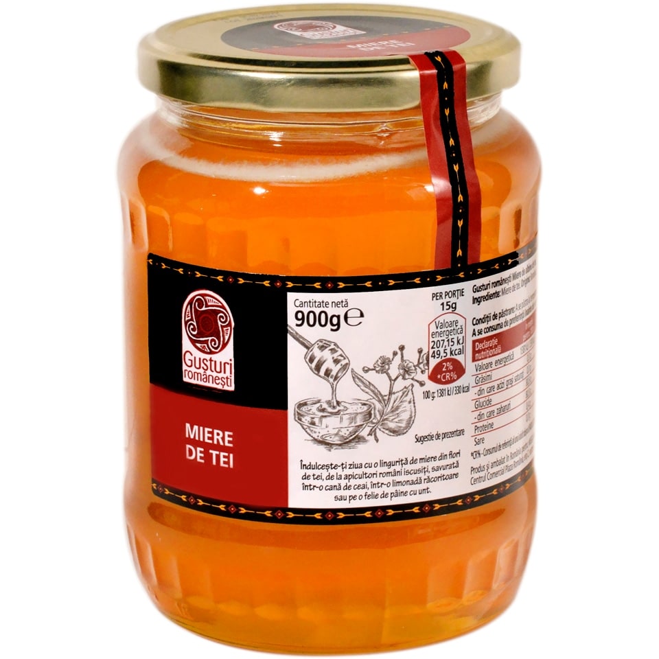 Romania product data sample: Miere de albine de tei 900g