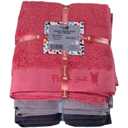 French Bull | Prosop pentru fata, gri, 50x100 cm, set 2 bucati