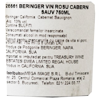 Beringer | Vin rosu Cabernet Sauvignon 0.75L