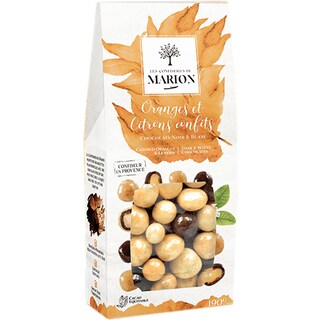 Les Confiseries de Marion | Citrice confiate in ciocolata alba asi neagra 190g