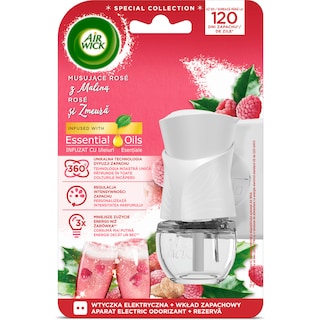 Aparat electric odorizant + Rezerva Roze si zmeura 19ml