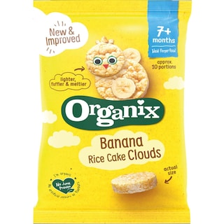 Organix | Rondele ecologice din orez cu banane 40g