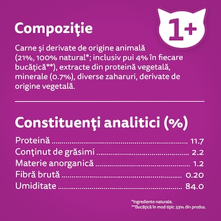Whiskas | Casserole | Hrana umeda cu pui pentru pisici 85g