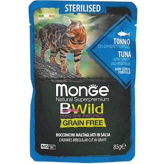 Monge | Hrana umeda pentru pisici sterilizate, cu ton 85g