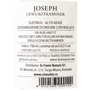Hofstatter | Joseph | Vin alb Gewurztraminer 0.75L