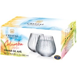 Cristal Bohemia | Pahare de apa 2x380ml