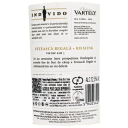 Chateau Vartely | Individo | Vin alb sec feteasca regala si Riesling 0.75L