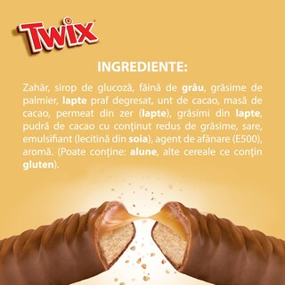 Twix | Baton cu biscuit si caramel invelit in ciocolata cu lapte 3x50g