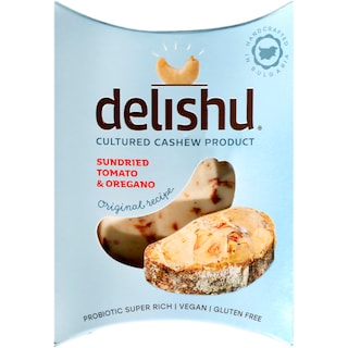 Delishu | Branza Bio de Caju cu rosii si oregano 100g