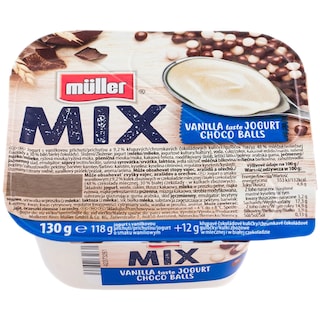 Muller | Mix | Iaurt cu bilute de ciocolata 130g