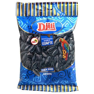 Djili | Seminte de floarea-soarelui, negre, coapte, fara sare 110g
