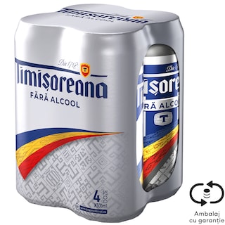 Timisoreana | Bere blonda fara alcool 4x0.5L