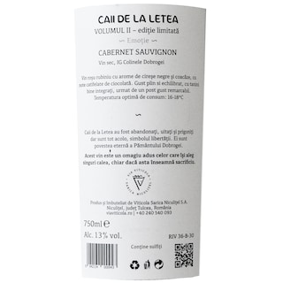 Caii de la Letea | Vin rosu sec Cabernet Sauvignon 0.75L