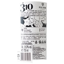 310 Altitudine | Vin rosu sec Merlot & Rara Neagra 0.75L