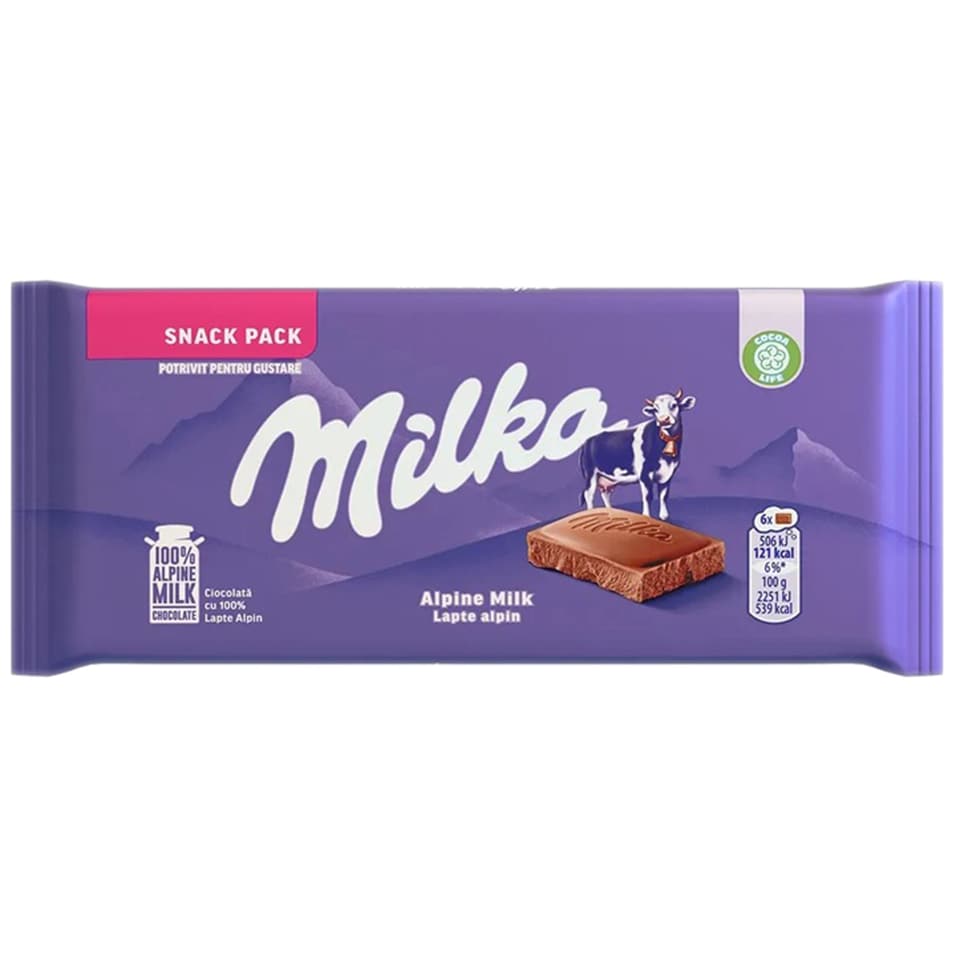 ミミコア Milka | Ciocolata cu lapte alpin 45g | Mega-image