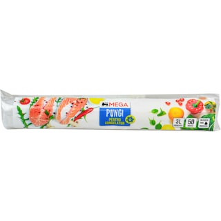 MEGA | Pungi pentru congelator innodabile 3L, 50 bucati