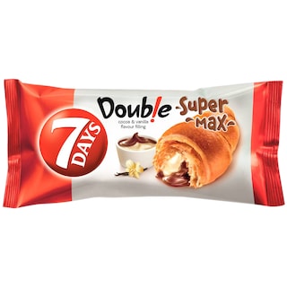 7Days | Double Super Max | Croissant cu crema de cacao si vanilie 110g