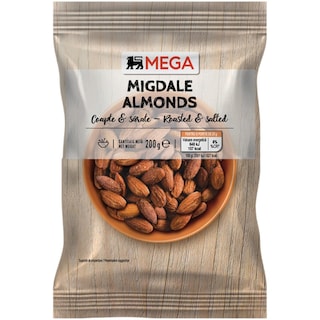 MEGA | Migdale coapte si sarate 200g