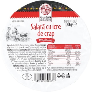 Gusturi romanesti | Salata cu icre de crap 100g