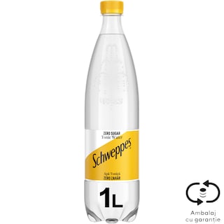 Schweppes | Bautura carbogazoasa apa tonica zero zahar 1L