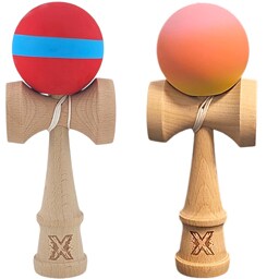 Flippy | Kendama X Originala, Profesionala, Flippy, din lemn, Rubber Grip, 18 cm, diverse culori